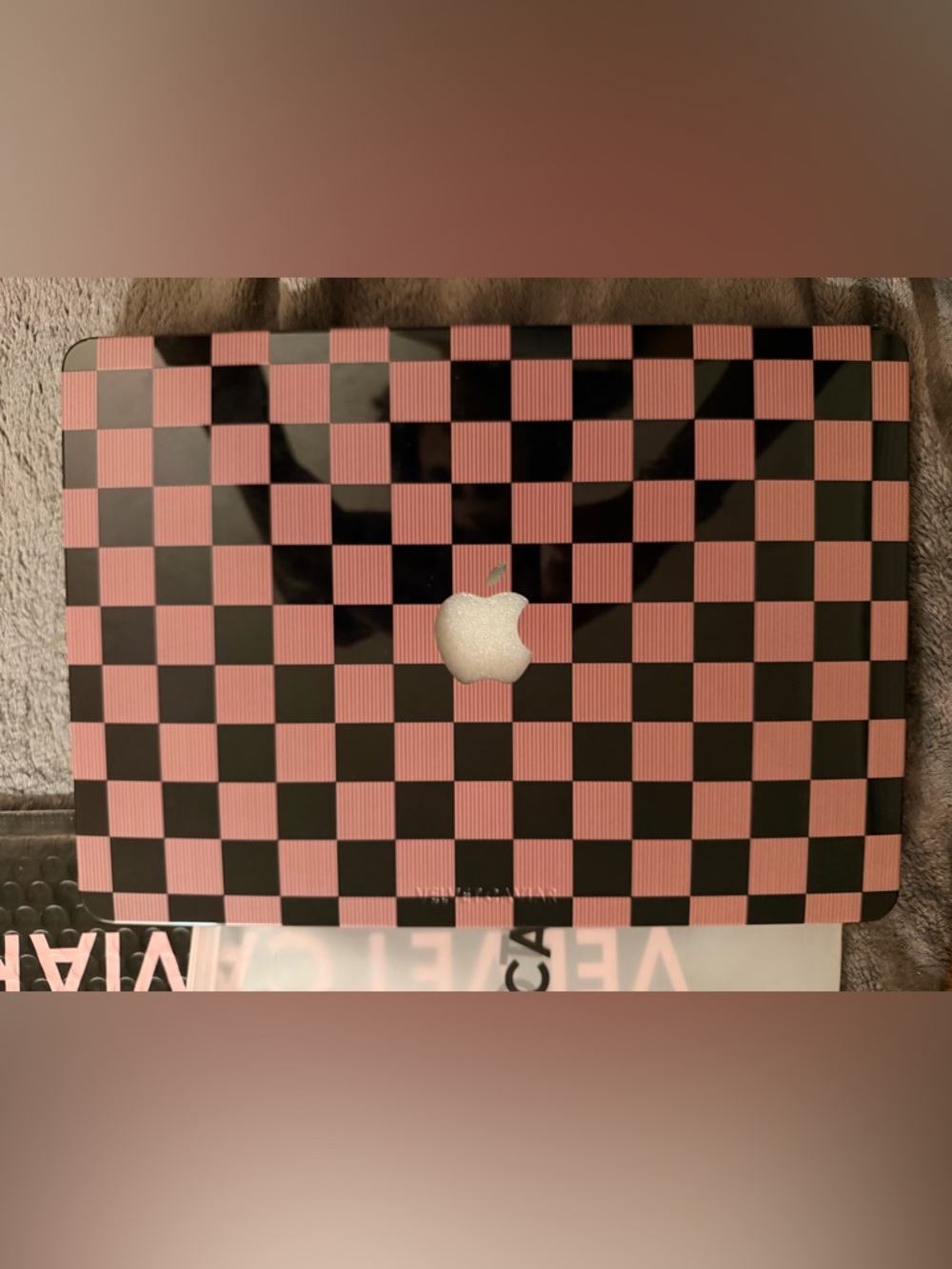 Velvet Caviar Mocha Vibe Checkered Macbook Case - MacBook Air 13.6” (A2681)